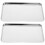 Stainless Steel Baking Tray Silver Multi-Purpose 2pcs 1