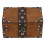 Lock Chest Wooden Box Orange Vintage Present Box 1pack 11