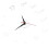 Simplicity Wall Clock Acrylic Silver Homeowners 1set 21.7in 4