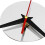 Simplicity Wall Clock Acrylic Silver Homeowners 1set 21.7in 9