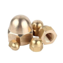 Nuts 50-Pack Brass Hex Nuts M3 M4 M5 M6 M8 M10 M12 M14 M16 M18 M20 Decorative Dome Cap Half-Circle Nut M4