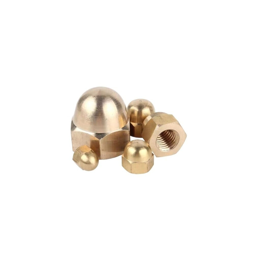 Nuts 50-Pack Brass Hex Nuts M3 M4 M5 M6 M8 M10 M12 M14 M16 M18 M20 Decorative Dome Cap Half-Circle Nut M4 6482260301945