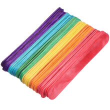 400Pcs Food Grade Wood Ice Cream Sticks Assorted Colors for Home Use