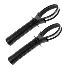 2Pcs Black ABS Gyro Ball Handles Wrist Strength Trainer Ergonomic Grip