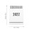 Mini Calendar White 1pcs 3.3x3in 2