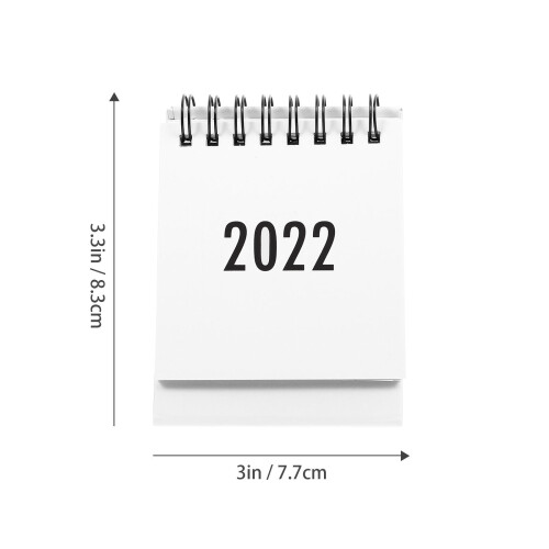 Mini Calendar White 1pcs 3.3x3in 1
