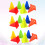 24pcs Workout Cones Fluorescent For Kids Exercise Equipment 6