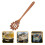 Noodle Strainer Spoon Wooden Khaki 1pc 4