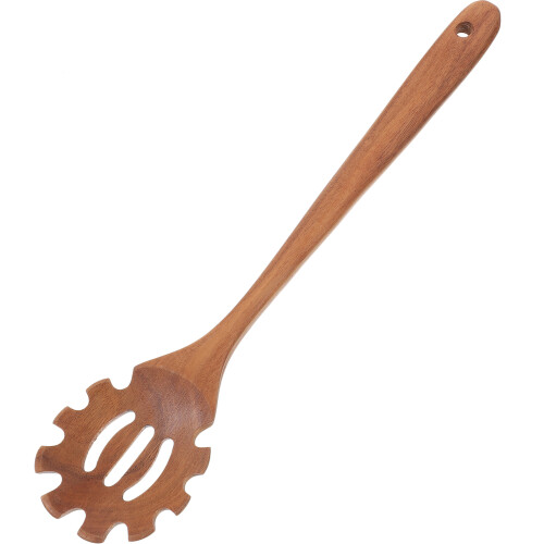 Noodle Strainer Spoon Wooden Khaki 1pc