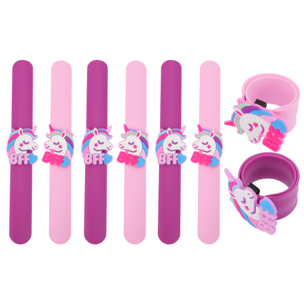 8 Pcs Silicone Snap Band Bracelet Girls Bracelets Party Bag Fillers-image-OPC-PK8HB6B-NEW