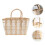 Boho Storage Basket Beach Handbag Coffee Plastic 1pc 10