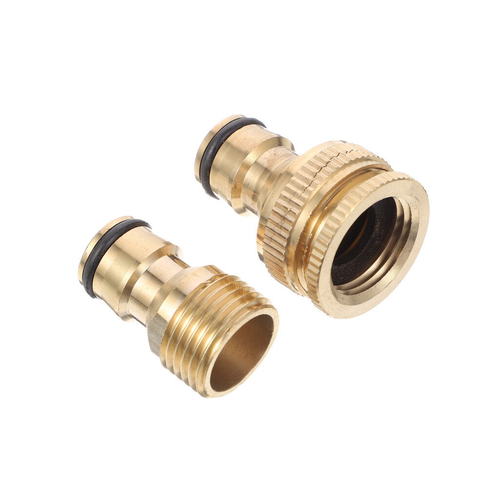 2 Pcs Copper Faucet To Hose Adapter For Sink And Garden Hose 3163220979284