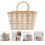 Boho Storage Basket Beach Handbag Coffee Plastic 1pc 8