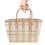 Boho Storage Basket Beach Handbag Coffee Plastic 1pc 1