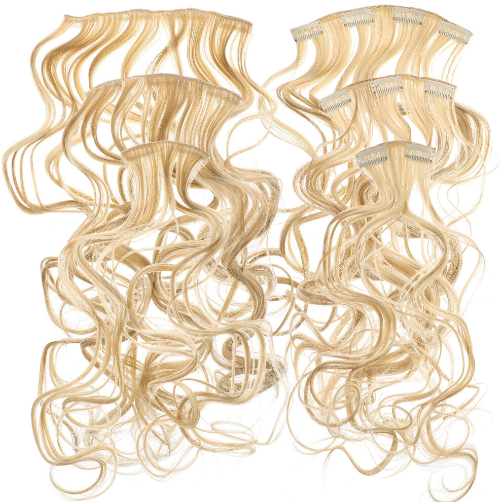 Iplusmile Unisex 6 Pcs Wig Hair Extensions Invisible Wavy Piece Girls Accessories
