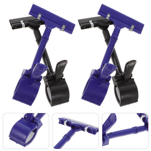 Retail Label Holders Display Clamp Blue 10pcs 2
