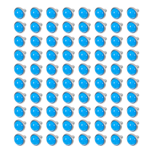 Blue Rivets Plastic Spots Studs For Diy Projects 100pcs