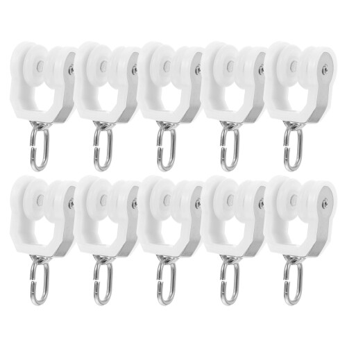 10pcs Curtain Glider Hooks For Ceiling Curtain Track Rails 2