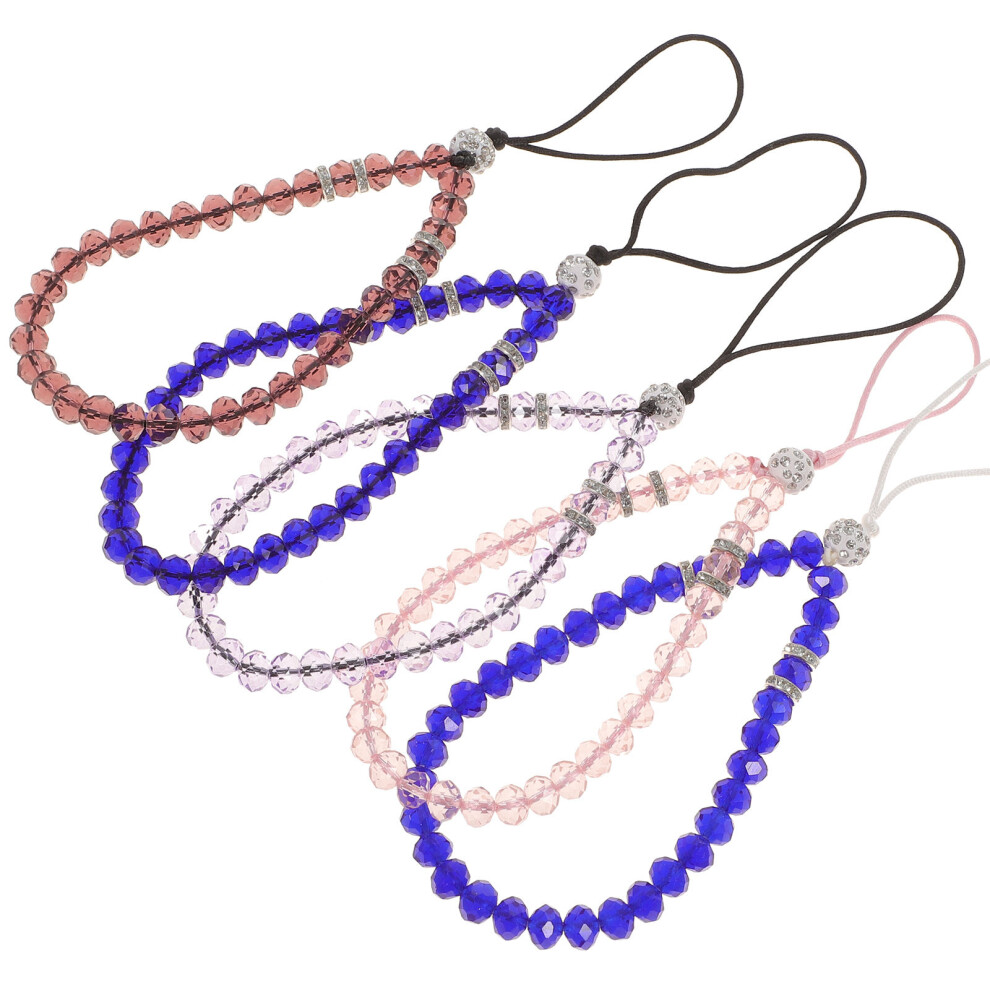5Pcs Crystal Wrist Strap Phone Lanyards Anti-Lost Hanging Rope Chain 3163543868036