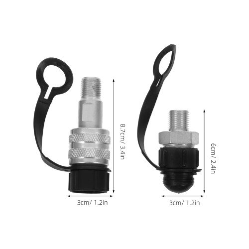 2Pièces Adaptateur Coupleur Rapide Carbone Usage Cric 1