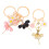 Sparkling Keychain Dancer Keychain Bulk Pink Metal 3pcs 11