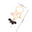 Sparkling Keychain Dancer Keychain Bulk Pink Metal 3pcs 2