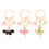 Sparkling Keychain Dancer Keychain Bulk Pink Metal 3pcs 1
