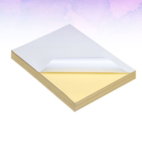 100 Pcs Laser Printing Paper Sticker Sheets For Self-Adhesive Typing 1