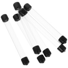 6 Pcs Clear Plastic Storage Tubes Round Portable Tubes With Lids