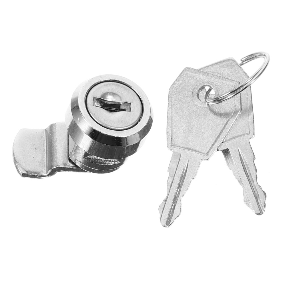 1Set Drawer Lock With Keys Silver Zinc Alloy Practical 3163220982802