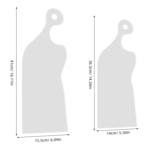 Hand Acrylic Cutting Board 41.00x15.50x0.30cm White 1