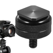 Camera Hot Shoe Adapter for 1/4 Inch Base Mount – Versatile Bracket for Microphone, Flash, Video Light, and Tripod
