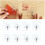 20 Pcs Adhesive Hooks Plum Blossom Shape Wall Hooks For Home Use 9