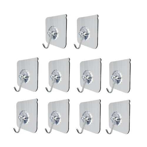 20 Pcs Adhesive Hooks Plum Blossom Shape Wall Hooks For Home Use 2