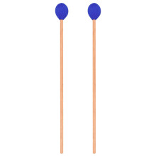 1Paire Baguettes Performance Marimba Bleu Bois D'érable Tête Laine