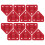 Raindrops 12 Pcs Garage Fire Extinguisher Stand Hooks Red 8