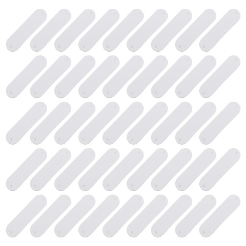 White 100 Pcs Labels Blank Handmade For Crochet Button