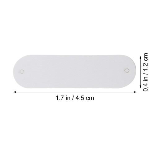 White 100 Pcs Labels Blank Handmade For Crochet Button 1