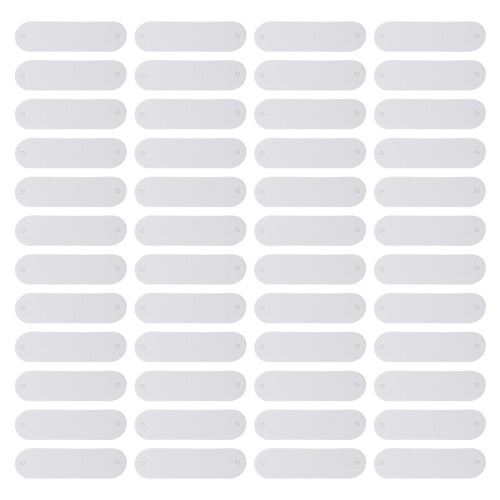 White 100 Pcs Labels Blank Handmade For Crochet Button 2