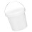 Cow Water Bucket Plastic White 1set 1