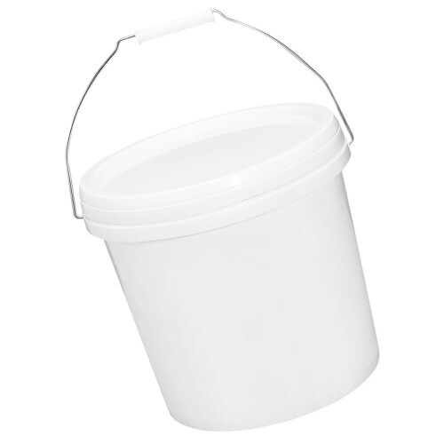 Cow Water Bucket Plastic White 1set
