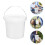 Cow Water Bucket Plastic White 1set 10