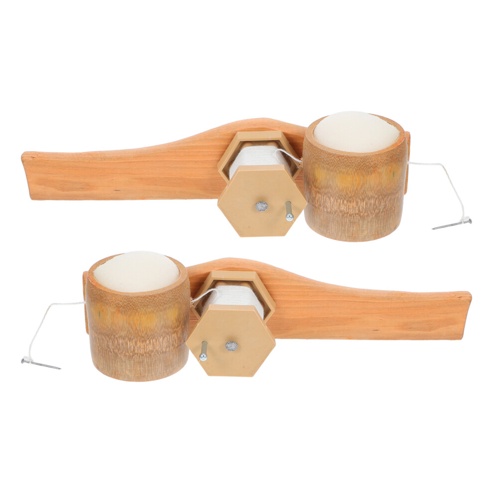Photos - Other Hand Tools Vintage Khaki Bamboo Contour Ruler For Precise Woodworking 2pcs