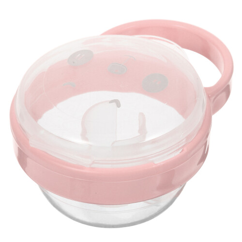 Pacifier Container For Travel Pink 1set 2