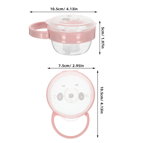 Pacifier Container For Travel Pink 1set 1
