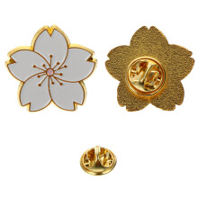 2 Pcs Cherry Blossom Enamel Pin Cute Fashion Fruits Brooch Metal