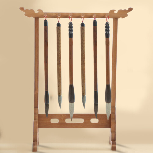 Japanese Brush Hanger Calligraphy Drying Rack Holder Practical Pen 1