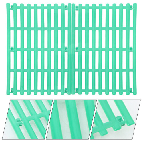 Cage Rest Pad Green Plastic 2pcs Easy-To-Clean Bunny Foot Mat 2
