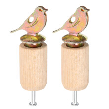 2Pièces Sifflet Bois Métal Beige Jouet Son Clair Pour Enfants