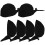 6pcs Chef Hat Cap Turbans Tie Back Black 7